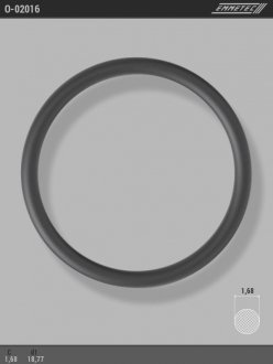 Кольцо резиновое круглого сечения C1,68 d1 18,77 EMMETEC O-02016