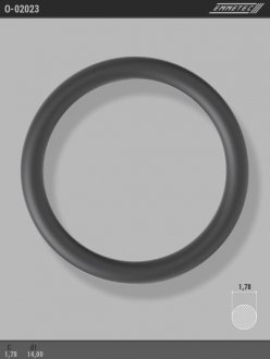 Кольцо резиновое круглого сечения C1,68 d1 14 EMMETEC O-02023