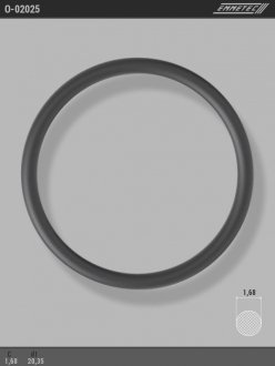 Кольцо резиновое круглого сечения C1,68 d1 20,35 EMMETEC O-02025