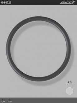 Кольцо резиновое круглого сечения C1,68 d1 21,95 EMMETEC O-02026