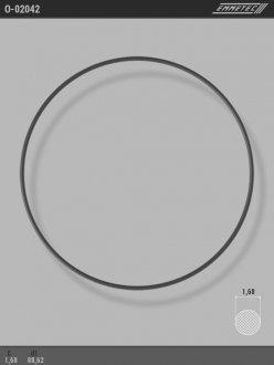 Кольцо резиновое круглого сечения C1,68 d1 88,62 EMMETEC O-02042