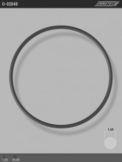 Кольцо резиновое круглого сечения C1,68 d1 44 EMMETEC O-02048