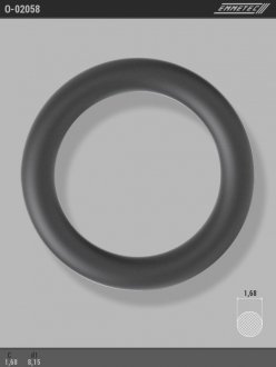 Кільце гумове круглого перерізу C1,68 d1 8,15 EMMETEC O-02058