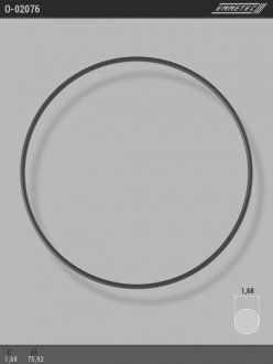 Кольцо резиновое круглого сечения C1,68 d1 75,92 EMMETEC O-02076
