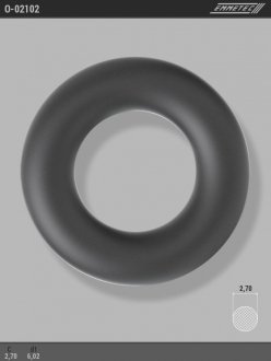 Кольцо резиновое круглого сечения C2,7 d1 6,02 EMMETEC O-02102