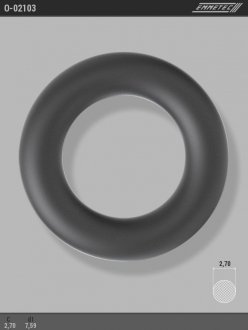 Кольцо резиновое круглого сечения C2,7 d1 7,59 EMMETEC O-02103