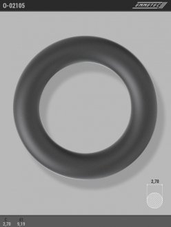 Кольцо резиновое круглого сечения C2,7 d1 9,19 EMMETEC O-02105