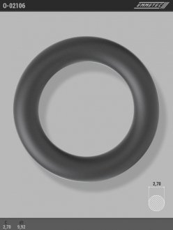 Кольцо резиновое круглого сечения C2,7 d1 9,92 EMMETEC O-02106 (фото 1)