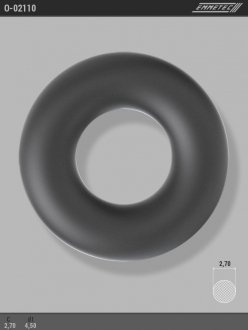 Кольцо резиновое круглого сечения C2,7 d1 4,5 EMMETEC O-02110