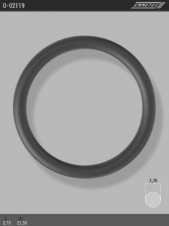 Кольцо резиновое круглого сечения C2,7 d1 22,5 EMMETEC O-02119 (фото 1)