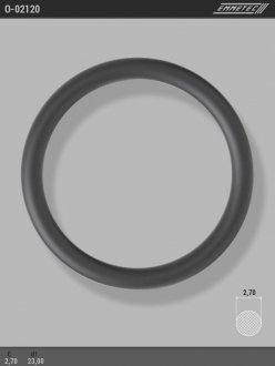 Кільце гумове круглого перерізу C2,7 d1 23 EMMETEC O-02120