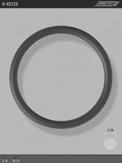Кільце гумове круглого перерізу C2,7 d1 28,25 EMMETEC O-02123