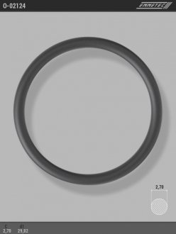 Кільце гумове круглого перерізу C2,7 d1 29,82 EMMETEC O-02124 (фото 1)