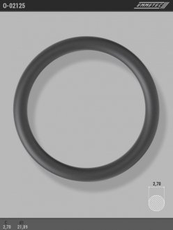 Кільце гумове круглого перерізу C2,7 d1 21,89 EMMETEC O-02125