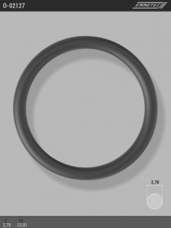 Кольцо резиновое круглого сечения C2,7 d1 23,81 EMMETEC O-02127 (фото 1)