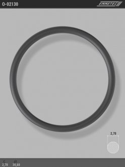 Кольцо резиновое круглого сечения C2,7 d1 34,6 EMMETEC O-02130