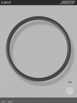 Кільце гумове спеціального перерізу C2,7 d1 40,95 EMMETEC O-02131 (фото 1)