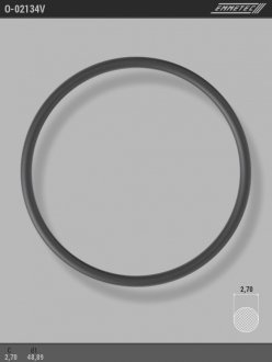 Кільце гумове круглого перерізу C2,7 d1 48,89 EMMETEC O-02134V