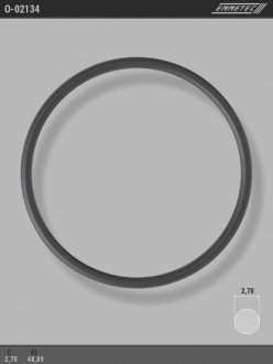 Кільце гумове круглого перерізу C2,7 d1 48,89 EMMETEC O-02134