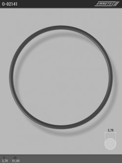 Кольцо резиновое круглого сечения C2,7 d1 61,6 EMMETEC O-02141 (фото 1)