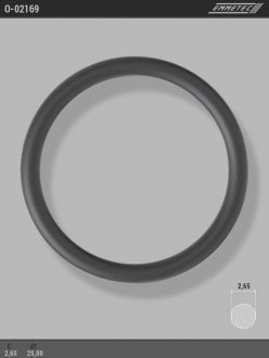 Кольцо резиновое круглого сечения C2,65 d1 25 EMMETEC O-02169