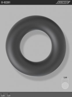Кольцо резиновое круглого сечения C3,6 d1 7,51 EMMETEC O-02201