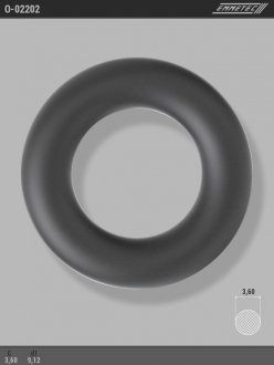 Кольцо резиновое круглого сечения C3,6 d1 9,12 EMMETEC O-02202