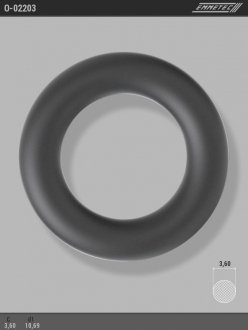 Кільце гумове круглого перерізу C3,6 d1 10,69 EMMETEC O-02203