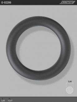 Кільце гумове круглого перерізу C3,6 d1 15,47 EMMETEC O-02206