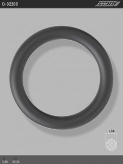 Кільце гумове круглого перерізу C3,6 d1 20,22 EMMETEC O-02208