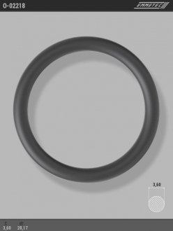 Кільце гумове круглого перерізу C3,6 d1 28,17 EMMETEC O-02218