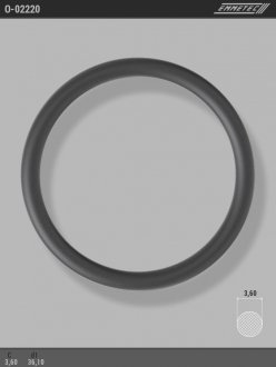 Кольцо резиновое круглого сечения C3,6 d1 36,1 EMMETEC O-02220 (фото 1)