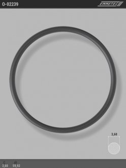 Кільце гумове круглого перерізу C3,6 d1 59,92 EMMETEC O-02239