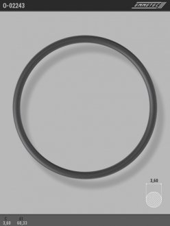 Кольцо резиновое круглого сечения C3,6 d1 60,33 EMMETEC O-02243 (фото 1)