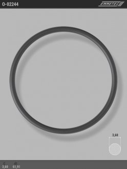 Кільце гумове круглого перерізу C3,6 d1 61,91 EMMETEC O-02244 (фото 1)