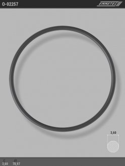 Кольцо резиновое круглого сечения C3,6 d1 78,97 EMMETEC O-02257 (фото 1)