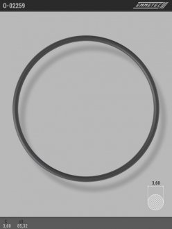 Кільце гумове круглого перерізу C3,6 d1 85,32 EMMETEC O-02259 (фото 1)