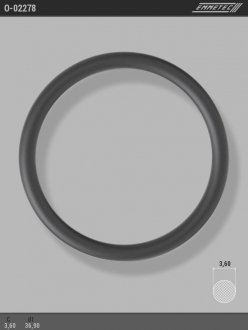 Кольцо резиновое круглого сечения C3,6 d1 36,9 EMMETEC O-02278