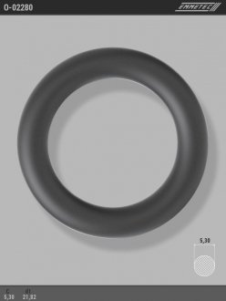 Кольцо резиновое круглого сечения C5,3 d1 21,82 EMMETEC O-02280 (фото 1)