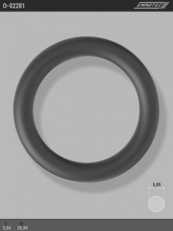 Кольцо резиновое круглого сечения C5,05 d1 26 EMMETEC O-02281