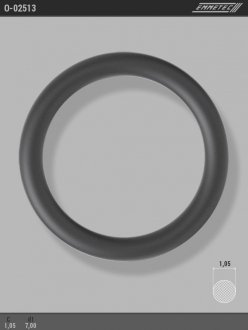 Кільце гумове круглого перерізу C1,05 d1 7 EMMETEC O-02513