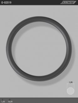 Кольцо резиновое круглого сечения C1,05 d1 10 EMMETEC O-02519