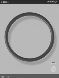 Кольцо резиновое круглого сечения C1,05 d1 13 EMMETEC O-02525