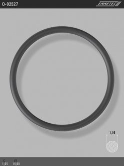 Кольцо резиновое круглого сечения C1,05 d1 14 EMMETEC O-02527