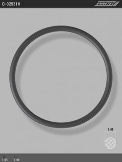 Кільце гумове круглого перерізу C1,05 d1 16 EMMETEC O-02531V