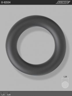 Кільце гумове круглого перерізу C1,25 d1 4 EMMETEC O-02534