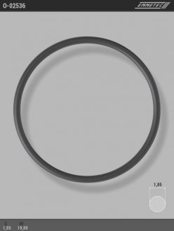 Кольцо резиновое круглого сечения C1,05 d1 19 EMMETEC O-02536