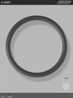 Кольцо резиновое круглого сечения C1,55 d1 16 EMMETEC O-02607 (фото 1)