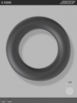 Кольцо резиновое круглого сечения C1,55 d1 4,5 EMMETEC O-02608