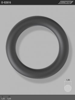 Кольцо резиновое круглого сечения C1,55 d1 6,5 EMMETEC O-02616 (фото 1)